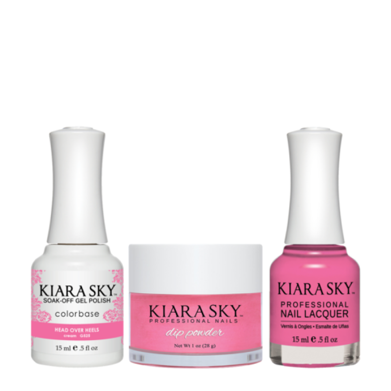 KIARA SKY 3in1 (Dipping Powder + Gel Polish + Nail Lacquer) - DGL 525, Head Over Heels